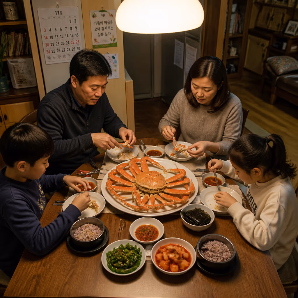 활대게 받았을 때 30분 체크리스트 — 다리 움직임·입 거품·등껍질 색, 25년차의 결정 기준 — 갤러리 4, 기장 청해왕대게 현장 사진