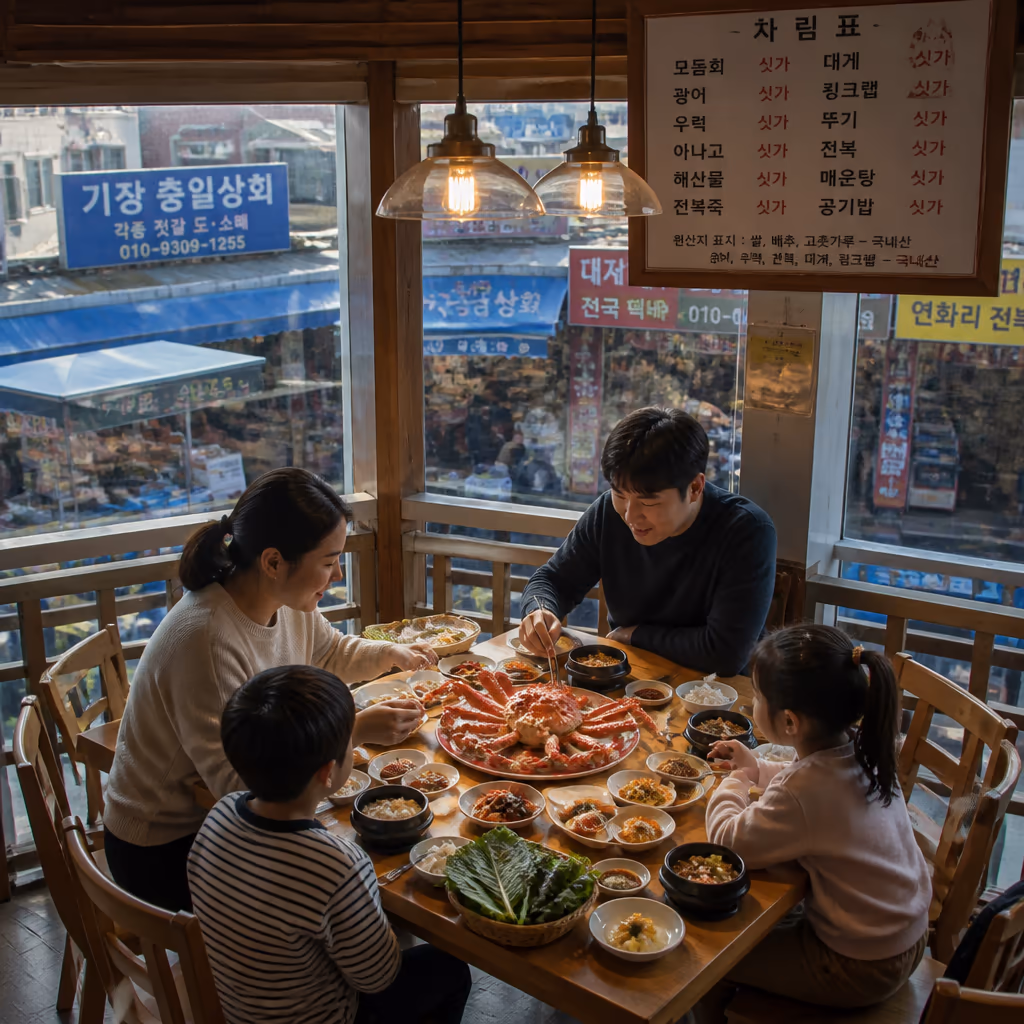 활대게 비수기 매장 수조 — 6월부터 9월 들어오는 활어 5종과 매일 다른 컨디션 — 갤러리 2, 기장 청해왕대게 현장 사진
