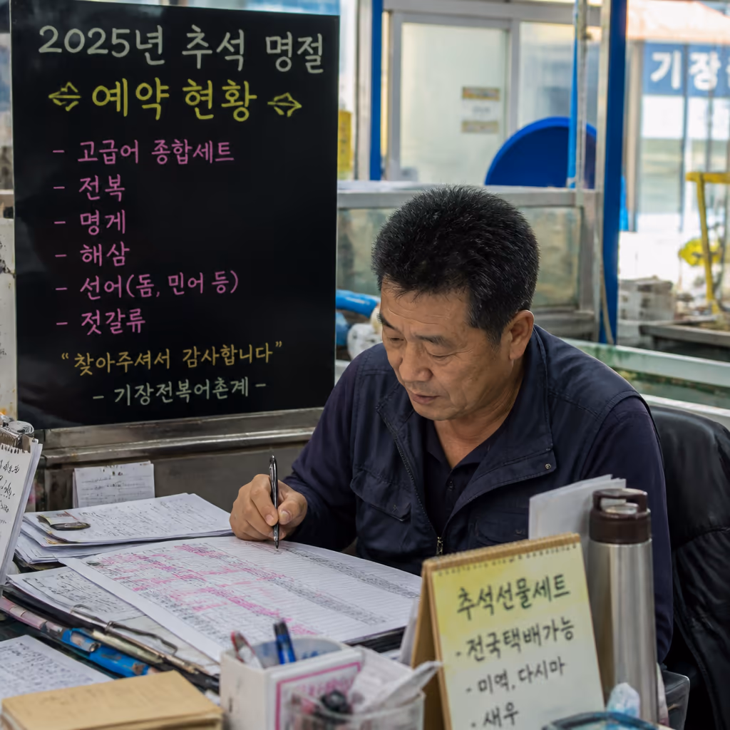 명절 D-14 예약 마감 · 작년 추석 폭주, 1박스도 안 빠뜨린 운영 노하우 — 현장 사진 1, 기장 청해왕대게 25년차 활어상 정영진 대표 촬영