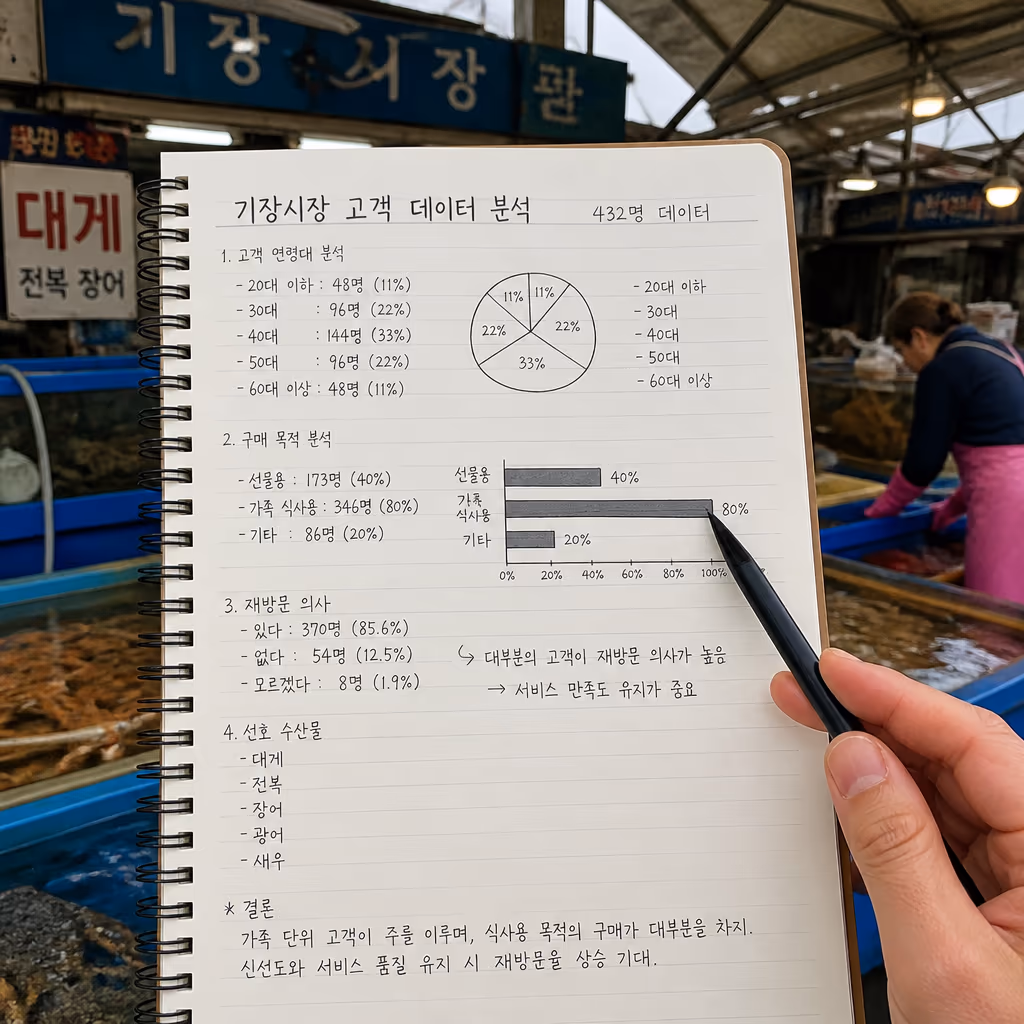 첫 주문 손님 80%가 1kg로 시작해 다음엔 2kg로 늘립니다 · 6개월 데이터 — 갤러리 2, 기장 청해왕대게 현장 사진