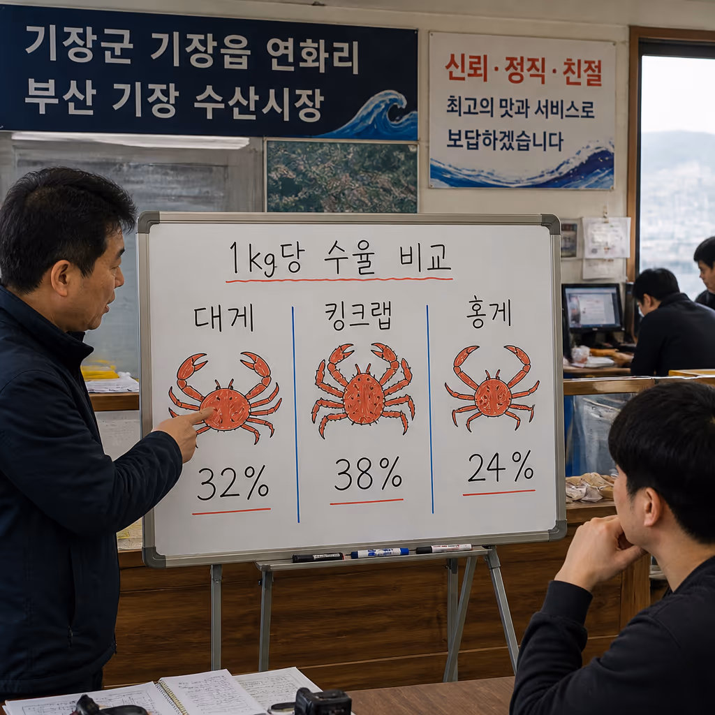 대게 vs 킹크랩 vs 홍게, 1kg에 살이 얼마나 들어있나 — 갤러리 2, 기장 청해왕대게 현장 사진