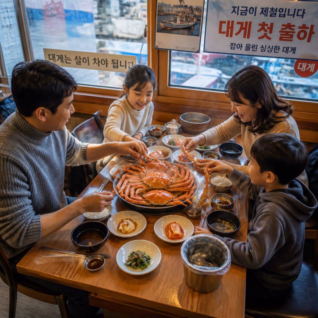 대게 금어기 · 6.1~11.30 룰과 12월 1일 시즌 시작 카운트다운, 해양수산부 고시 기준 — 갤러리 4, 기장 청해왕대게 현장 사진