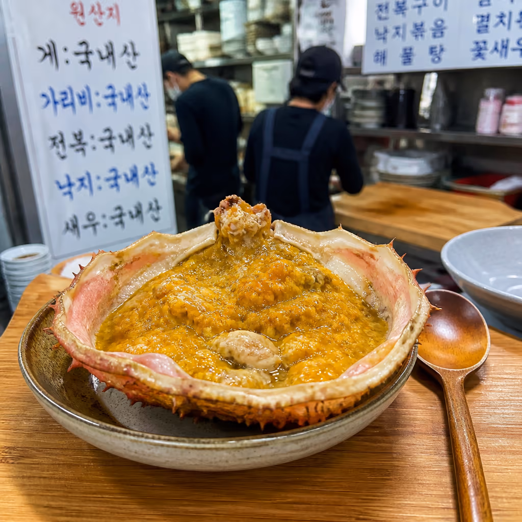 활킹크랩 다리살 빼는법 — 가위 옆면 한 줄·관절 꺾기·빨대 3단계, 매장 시연 그대로 — 갤러리 1, 기장 청해왕대게 현장 사진
