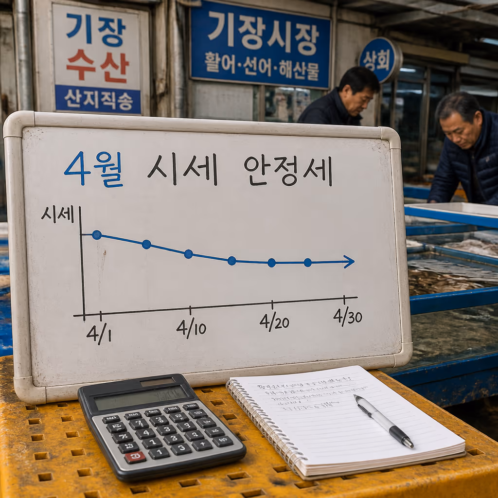 활킹크랩 시세 4월 들어 가장 안정 — 산지 출항 정상화 + 운임 하락, 같은 2kg이 더 싸집니다 — 현장 사진 2, 기장 청해왕대게 25년차 활어상 정영진 대표 촬영