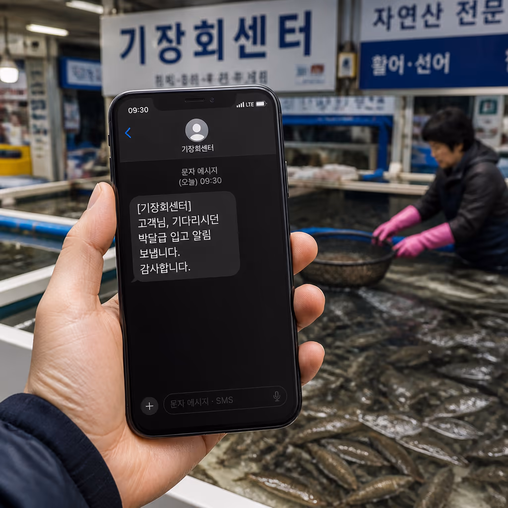 단골 5회차 수율 좋은 대게 우선 배정 시스템이 실제로 어떻게 작동하나 — 현장 사진 3, 기장 청해왕대게 25년차 활어상 정영진 대표 촬영