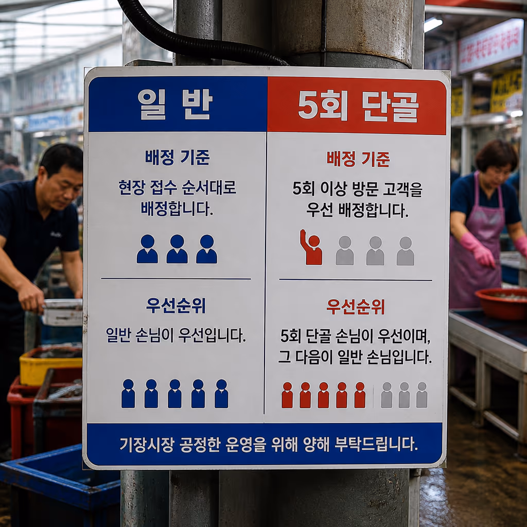 단골 5회차 수율 좋은 대게 우선 배정 시스템이 실제로 어떻게 작동하나 — 갤러리 1, 기장 청해왕대게 현장 사진