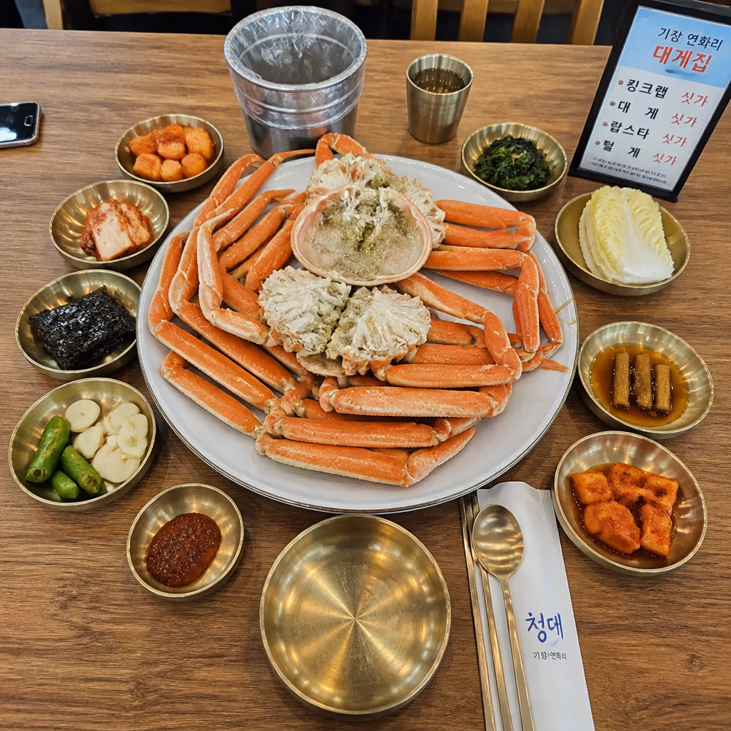 봄철 대게가 1년 중 가장 맛있는 이유 — 수온·가식부·게장 데이터로 증명하는 3~5월의 가치 — 갤러리 4, 기장 청해왕대게 현장 사진