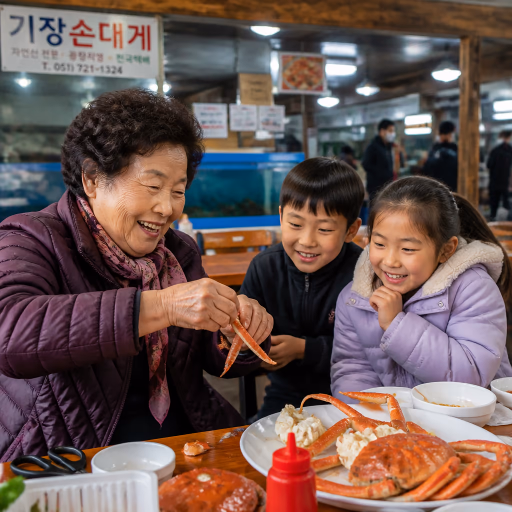 봄철 대게가 1년 중 가장 맛있는 이유 — 수온·가식부·게장 데이터로 증명하는 3~5월의 가치 — 갤러리 5, 기장 청해왕대게 현장 사진