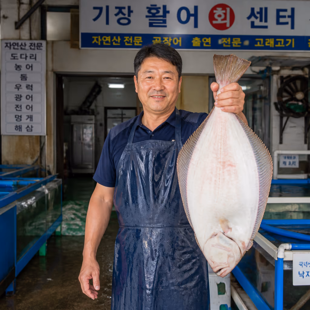 6~9월은 왜 대게를 안 권하나 · 비수기 정직 안내 + 대신 추천 5가지 — 현장 사진 2, 기장 청해왕대게 25년차 활어상 정영진 대표 촬영