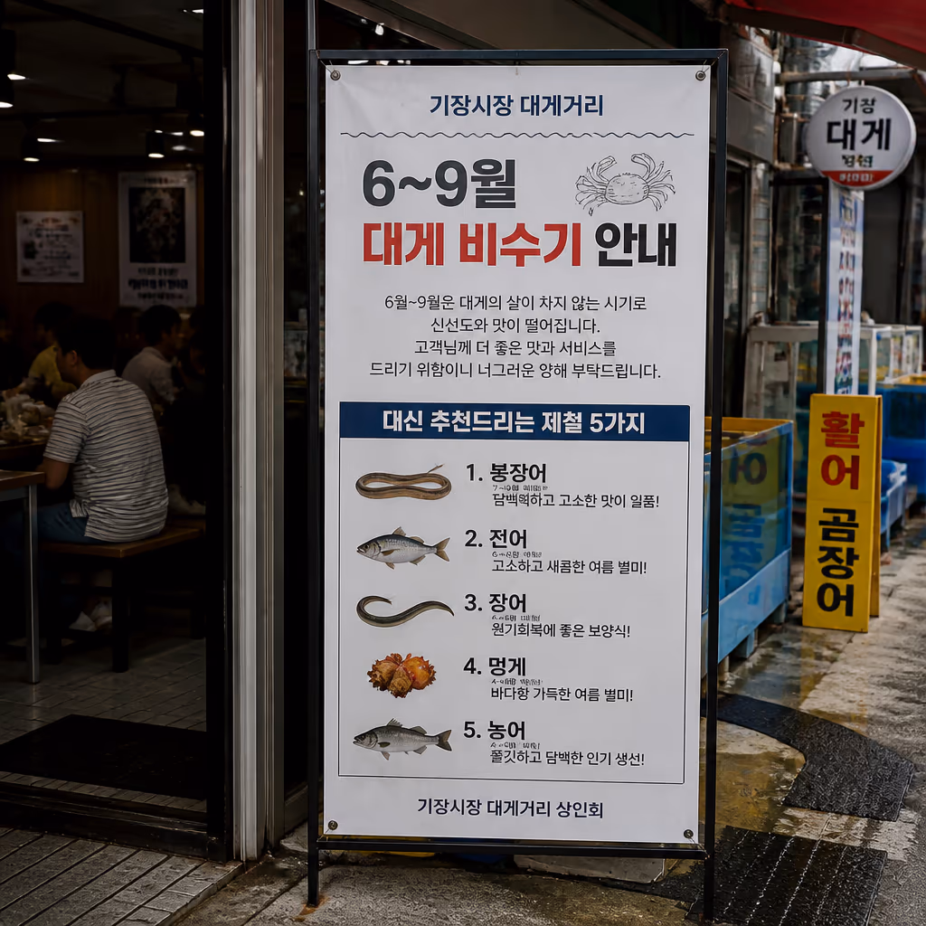 6~9월은 왜 대게를 안 권하나 · 비수기 정직 안내 + 대신 추천 5가지 — 갤러리 3, 기장 청해왕대게 현장 사진